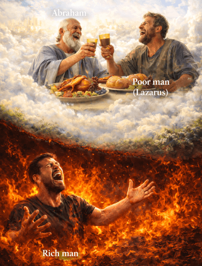 HEAVEN Welcomed the Poor Man but the Rich Man go to HELL?